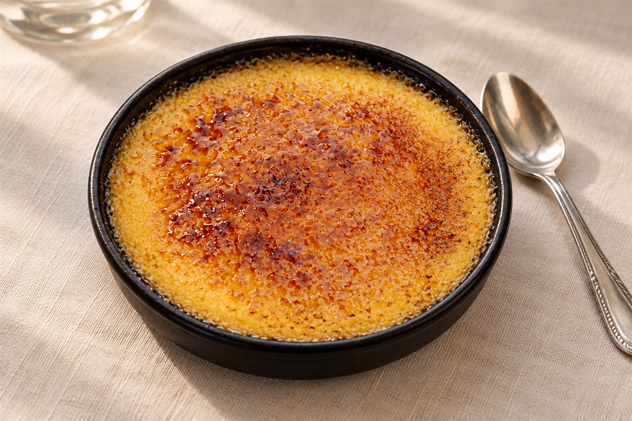 Crema catalana con crosta di zucchero caramellato